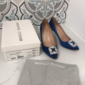 Manolo Blahnik Hangisi 70 Blue size 39.5